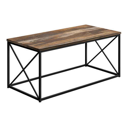 Rectangular Metal Coffee Table - 40.5" - Brown and Black - IMAGE 1