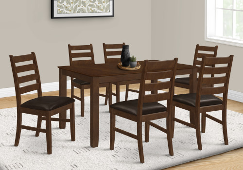 Rectangular Veneer Finish Dining Table - 5' - Brown - IMAGE 1