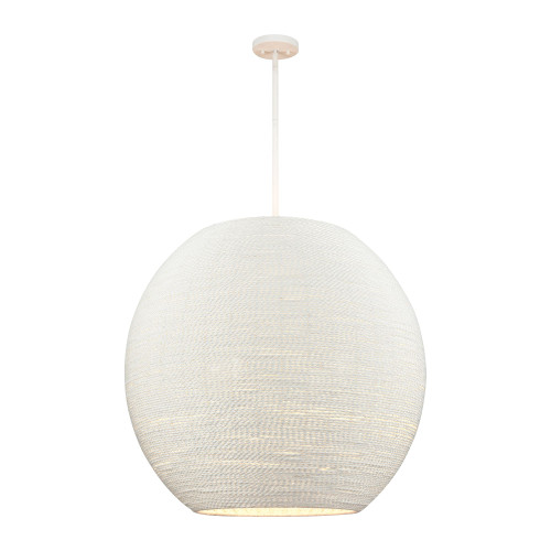 4-Light Coral Hanging Pendant Ceiling Light Fixture - 30.5" - White - IMAGE 1