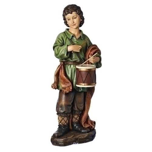 Little Drummer Boy Christmas Nativity Figurine - 30" - Brown and Green - IMAGE 1