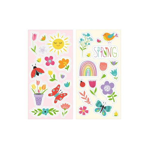 Assorted Floral and Butterfly Stickers - 6" - Multicolored - Club Pack of 96 - IMAGE 1