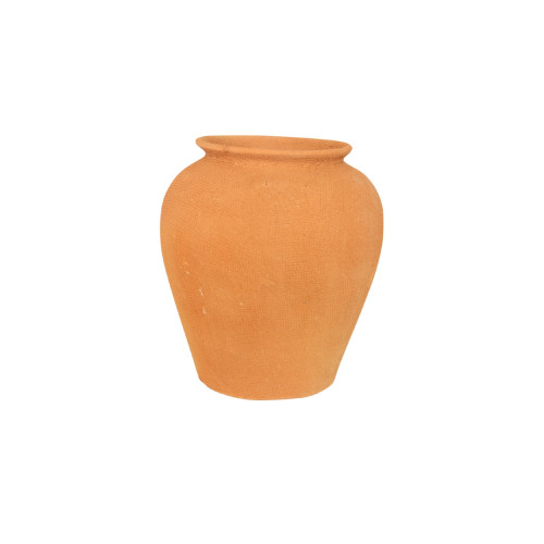 Textured Terracotta Accent Vase - 12" - IMAGE 1