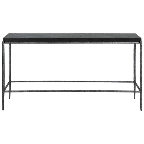 Crescendo Concrete Console Table - 60" - Black and Gray - IMAGE 1