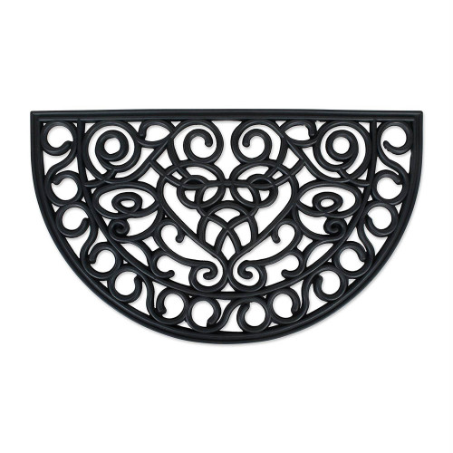 French Grill Style Rubber Doormat - 18" x 30" - Black - IMAGE 1