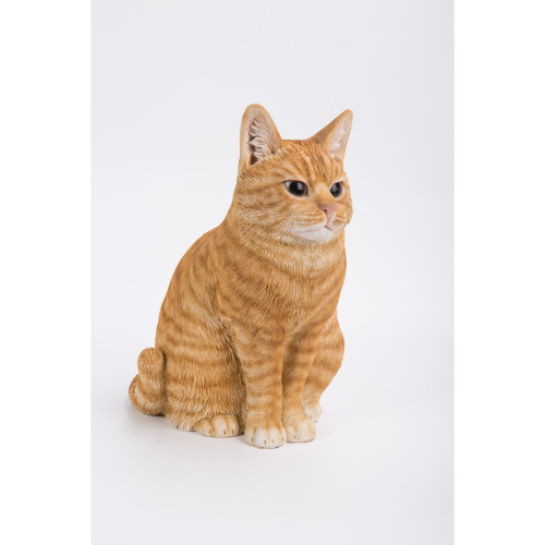 11.5" Tabby Cat Sitting Outdoor Garden Statue - IMAGE 1
