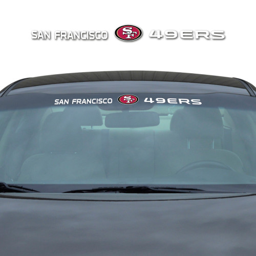 34” NFL San Francisco 49ers Automotive Windshield Decal - IMAGE 1