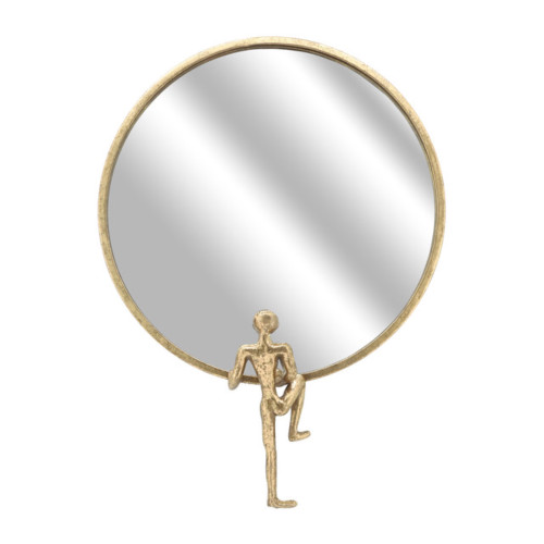 Round Framed Wall Mounted Mirror - 24" - Gold - IMAGE 1