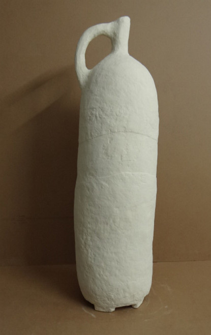 Paper Mache Tabletop Vase with Handle - 19.5" - Off-White - IMAGE 1