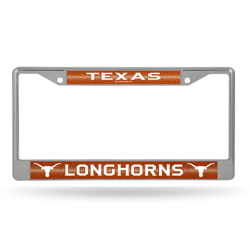 6" x 12" White and Orange College Texas Longhorns License Plate Cover - IMAGE 1