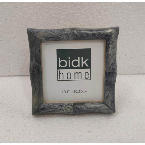 Bamboo Tile Shape Picture Frame - for 4" x 4" Photo - Gray - IMAGE 1
