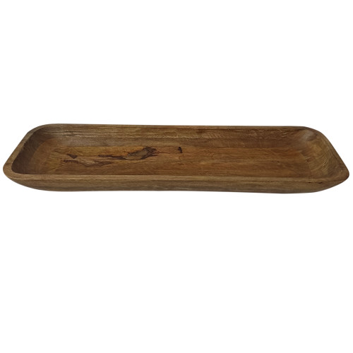 Rectangular Natural Antique Finish Bowl - 33" - Brown - IMAGE 1