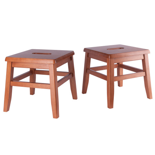 Kaya 2-PC Set Conductor Stool Teak Finish - IMAGE 1