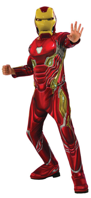 Red and Gold Iron Man "Mark 50" Boy Child Halloween Costume - Small - IMAGE 1