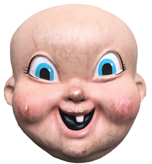 Cream White and Blue Dirty Happy Death Day Killer Unisex Adult Mask Halloween Costume Accessory - One Size - IMAGE 1