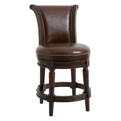 39" Mocha Brown Contemporary Chapman Counter Swivel Bar Stool - IMAGE 1