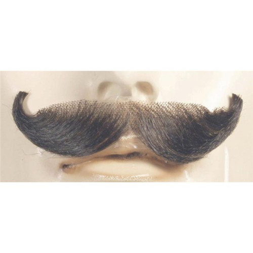 Brown and Gray English Men Adult Halloween Mustache Costume Accessory - One Size - IMAGE 1
