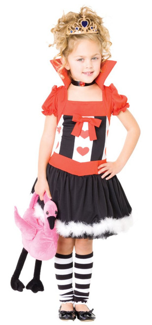 Red and White Queen Girl Child Halloween Costume - Small - IMAGE 1