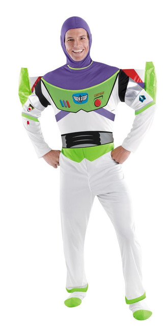 White and Green Buzz Lightyear Men Adult Plus Size Halloween Costume - IMAGE 1