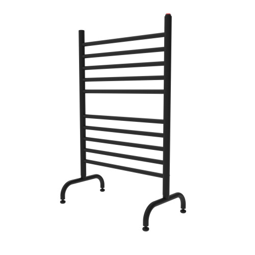 38" Matte Black Brushed 10 Cylindrical Bars Freestanding Towel Warmer - IMAGE 1