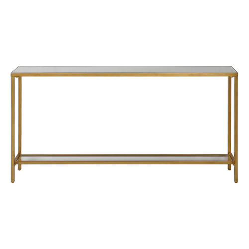 60” Hayley Gold Console Table - IMAGE 1