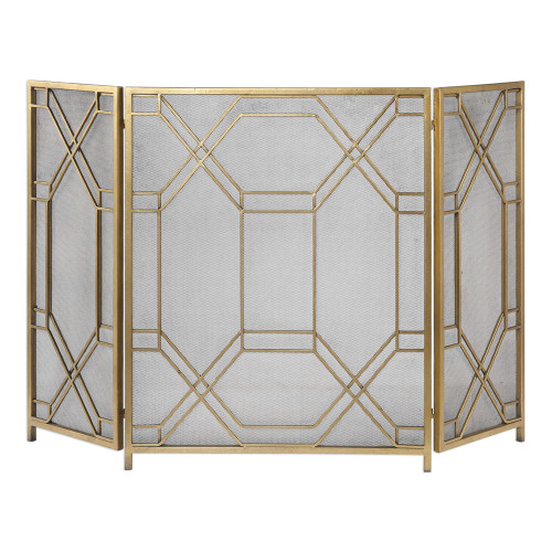 34” Rosen Gold Fireplace Screen - IMAGE 1