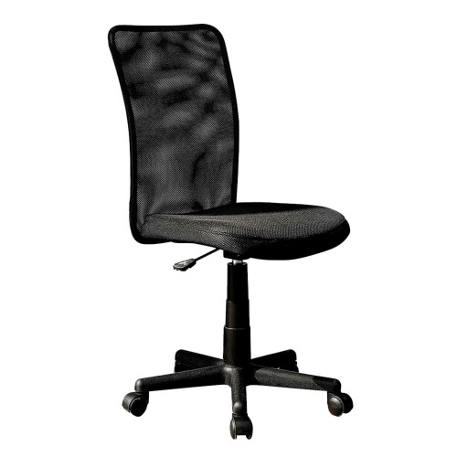 34.5" Solid Black Contemporary Polyester Mesh Task Office Chair - IMAGE 1