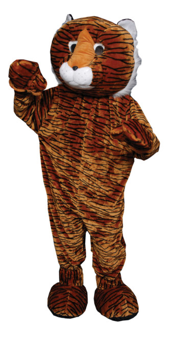 Brown and Black Tiger Mascot Unisex Adult Halloween Costume - One Size - IMAGE 1