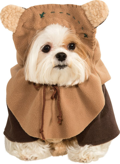 Beige and Brown Ewok Pet Costume with Helmet - Extra Large Size - IMAGE 1