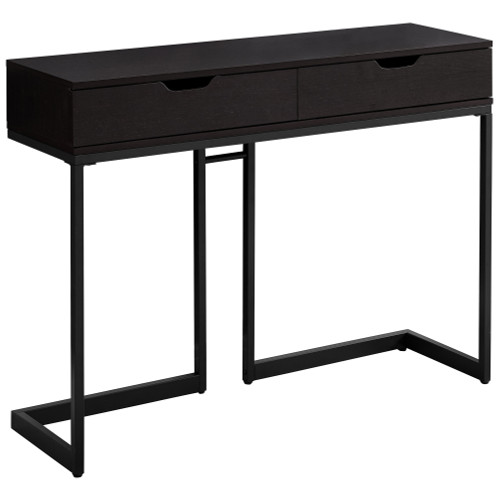41.75" Black Contemporary Rectangular Accent Table with Handles - IMAGE 1