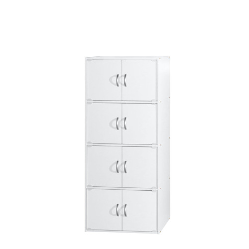 54" White Multi-Purpose Bookcase Cabinet with Doors - IMAGE 1