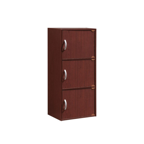 35.5" Mahogany Brown Multi-Purpose Bookcase with Doors - IMAGE 1