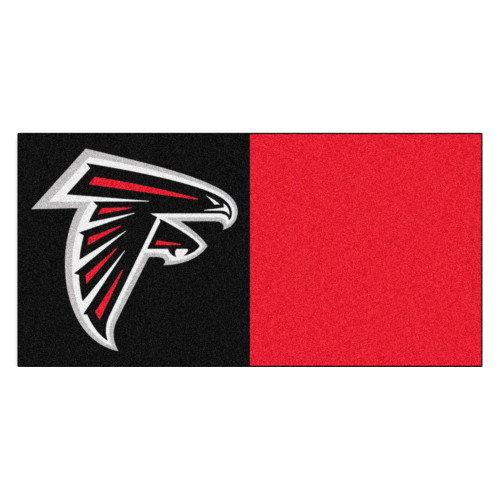 20pc Black and Red NFL Atlanta Falcons Team Carpet Tile Set 18" x 18" - IMAGE 1