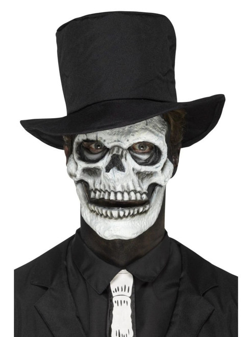39" Black and White Face Skeleton Men Adult Halloween Makeup FX Costume Accessory - IMAGE 1