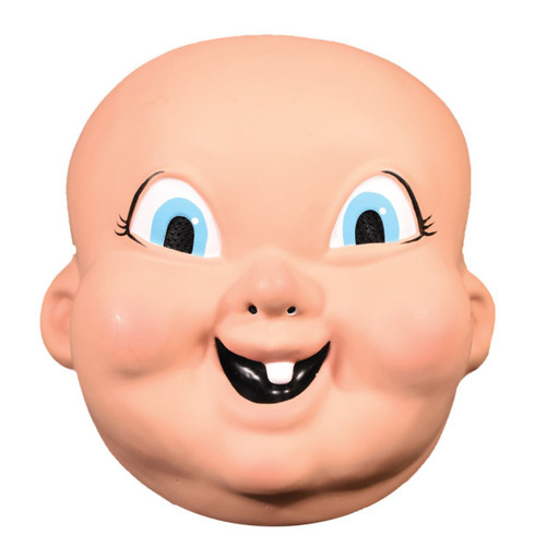 Beige and Blue Mascot Vacform Halloween Unisex Adult Mask Costume Accessory - IMAGE 1