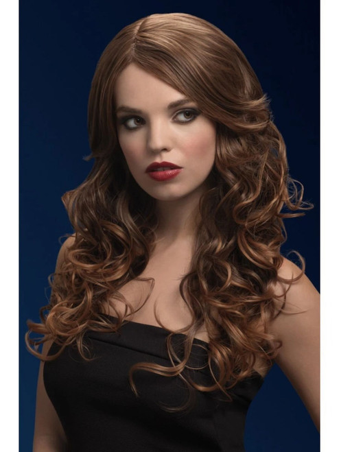Brown Fever Nicole Soft Wave with Side Parting Women Adult Halloween Wig Costume Accessory - One Size - IMAGE 1