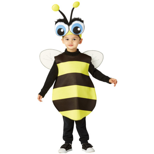 Black and Yellow Big Eyed Bee Toddler Halloween Costume - Large - IMAGE 1