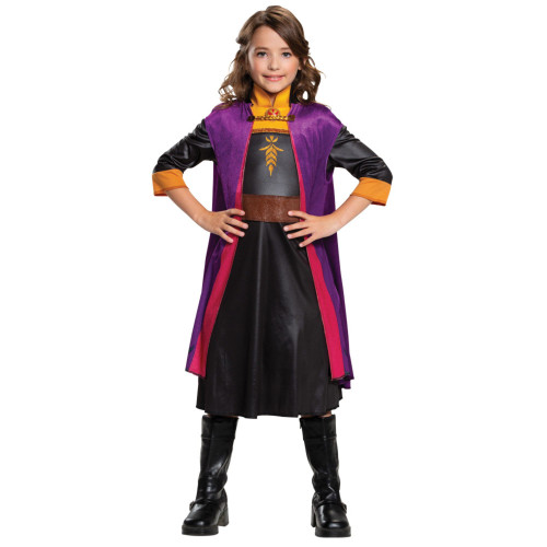 Black and Purple Frozen Anna Girl Child Halloween Costume - Small - IMAGE 1