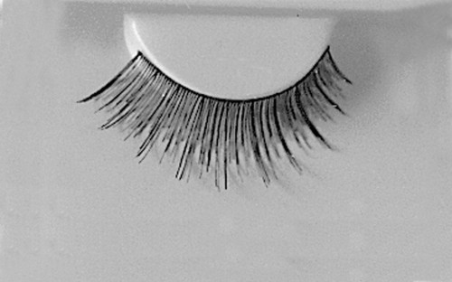 Black Women Glitter Eyelashes Halloween Costume Accessory - One Size - IMAGE 1