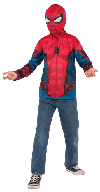Red and Blue Spiderman Halloween Costume with Mask - Small - IMAGE 1