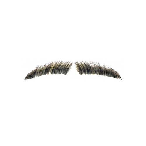 Medium Brown Men Adult Halloween Fake Eyebrow Costume Accessory - One Size - IMAGE 1