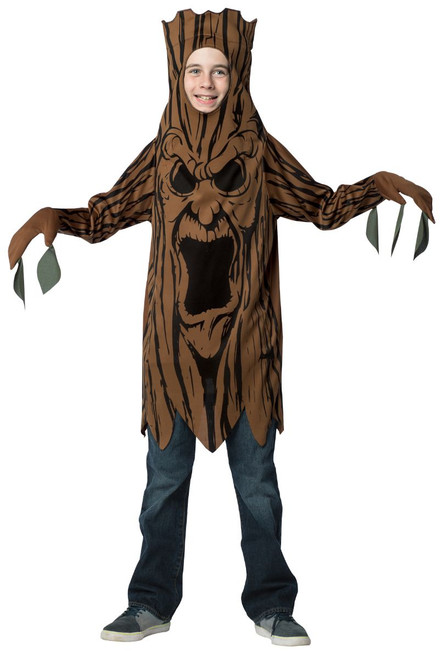 Black and Brown Scary Haunted Tree Unisex Teen Halloween Costume - One Size - IMAGE 1