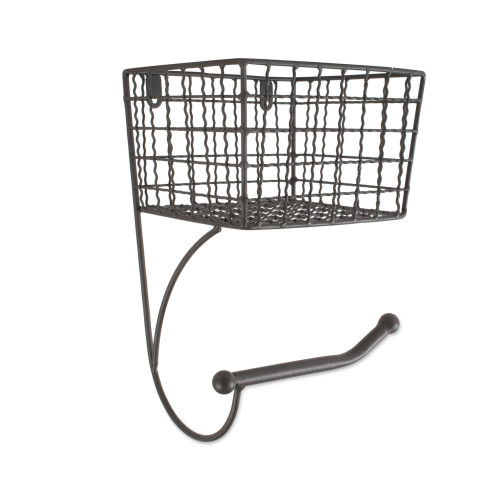 9.75" Gray Multi-purpose Toilet Paper Holder - IMAGE 1