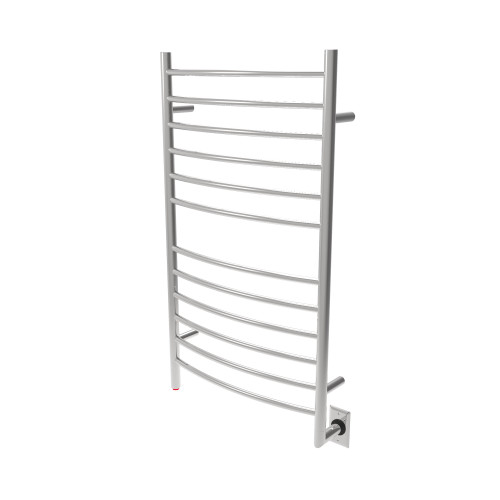 43" Stainless Steel Large Hardwired Curved Polished 12 Bar Towel Warmer - IMAGE 1