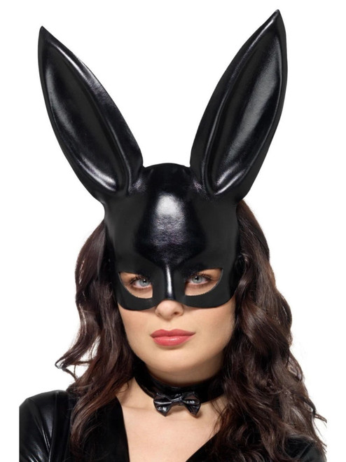 Black Fever Bunny Instant Women Adult Halloween Kit with Mask Costume Accessory -  One Size - IMAGE 1