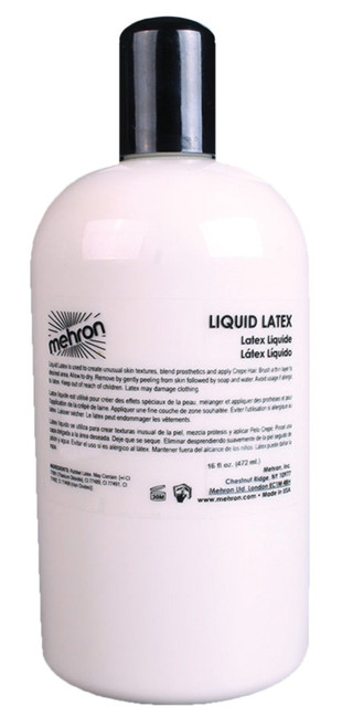 White and Black Liquid Latex Unisex Adult Halloween Makeup Prop 4.5 oz. - IMAGE 1