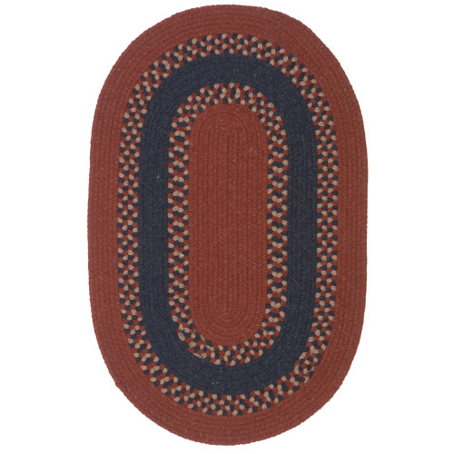 14' x 18' Red and Black All Purpose Handcrafted Reversible Oval Area Throw Rug - IMAGE 1
