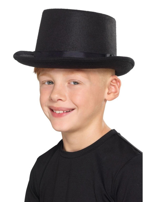 25" Black 1920's Style Kids Top Unisex Child Halloween Hat Costume Accessory - One Size - IMAGE 1