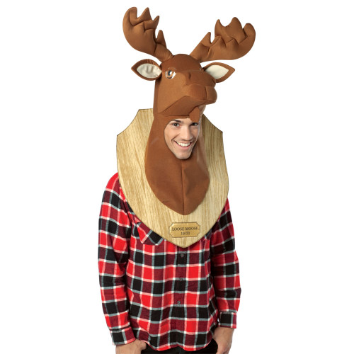 Brown and Beige Loose Moose Trophy Unisex Adult Costume Accessory - One Size - IMAGE 1
