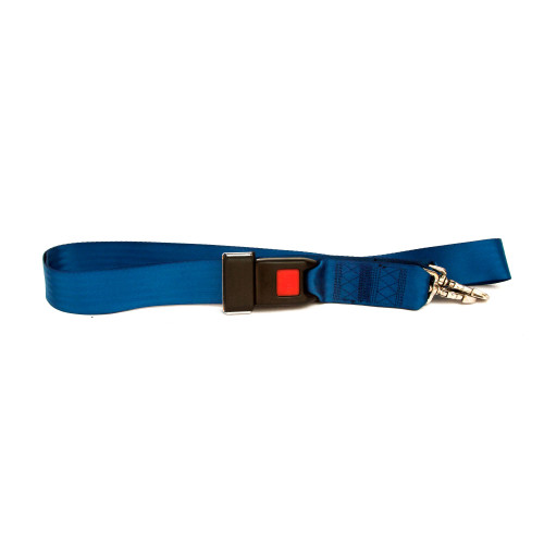 6' Royal Blue Two Piece Spineboard Strap Seat Belt Buckle with Metal Clip Ends - IMAGE 1