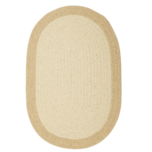 12' x 15' Tortilla Brown and Beige Reversible Oval Area Throw Rug - IMAGE 1